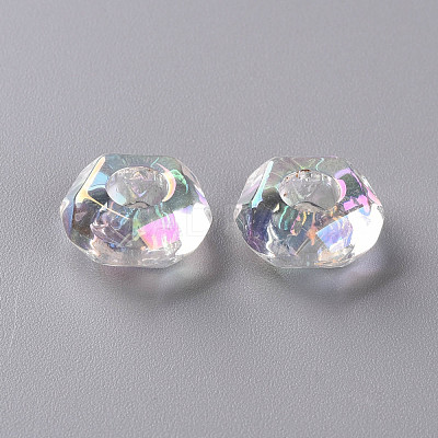 Transparent Acrylic European Beads TACR-S156-013-1