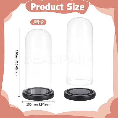 1Pc Arch Glass Dome Cover AJEW-UN0002-84B-1