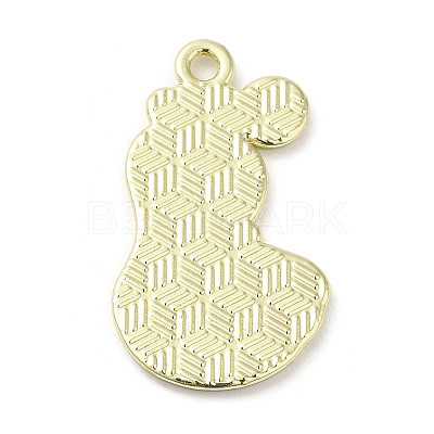 Light Gold Plated Alloy Enamel Pendants ENAM-L041-06C-1