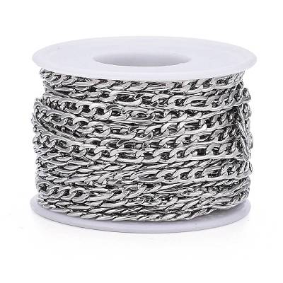 Tarnish Resistant 304 Stainless Steel Figaro Chains CHS-M001-04P-1