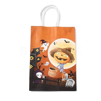 Halloween Theme Kraft Paper Gift Bags CARB-A006-01E-1