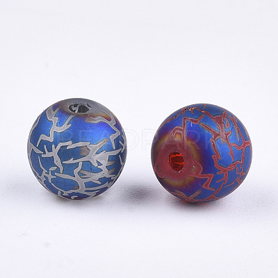 Electroplate Glass Beads EGLA-S178-03C-1