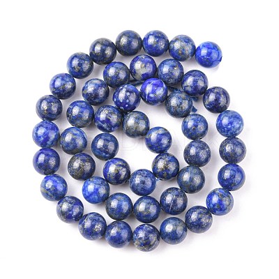 Natural Lapis Lazuli Beads Strands X-G-G099-8mm-7-1