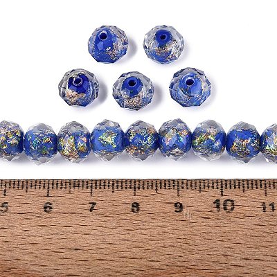 Handmade Foil Glass Beads FOIL-Q001-02A-1