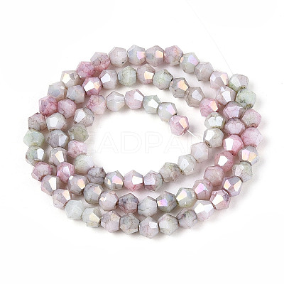 Ombre Effect Dyed Glass Beads Strands GLAA-T025-4mm-09J-1
