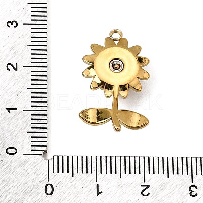 304 Stainless Steel & Glass Fidget Spinner Fidget Spinner Pendants GL-CBA17B7-02G-C-1
