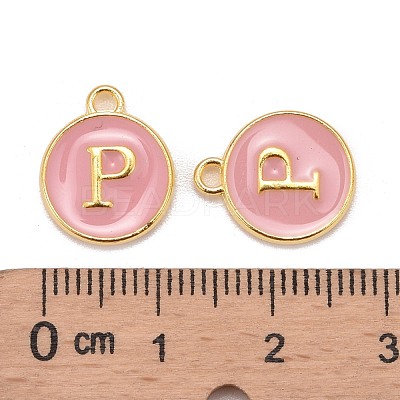 Golden Plated Alloy Enamel Charms X-ENAM-S118-07P-1