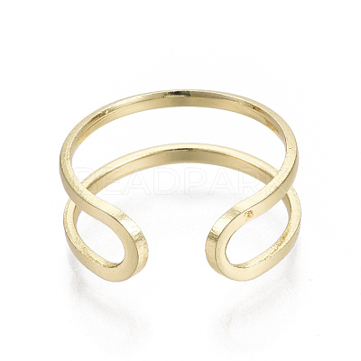 Brass Cuff Finger Rings RJEW-N030-003-NF-1
