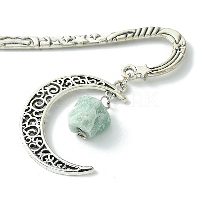 Natural Green Aventurine Raw Beads Bookmarks AJEW-JK00201-02-1