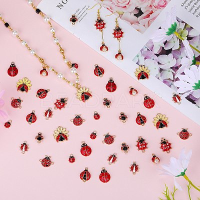 DIY Ladybug Jewelry Making Finding Kit FIND-SZ0003-45-1