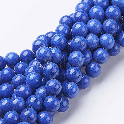 Natural Mashan Jade Round Beads Strands G-D263-10mm-XS08-1