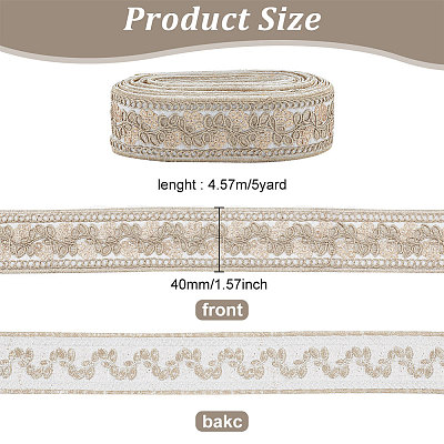 5 Yards Embroidery Polyester Ribbon FABR-FG0001-01-1