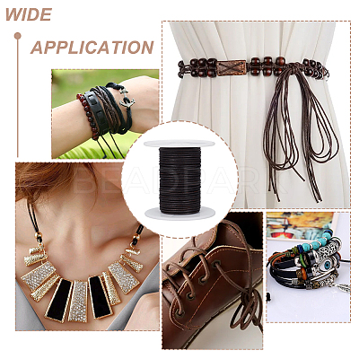 20M Round Cowhide Leather Cord WL-WH0015-01A-03-1