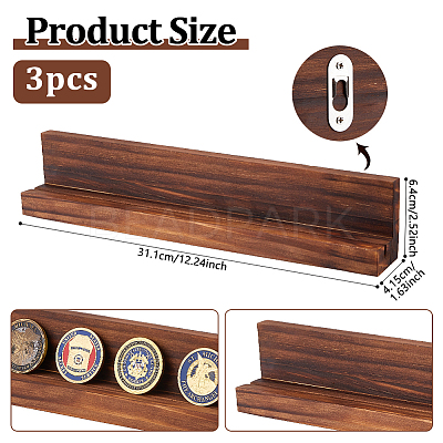 Wooden Coin Display Hanging Decorations ODIS-WH0043-161B-1