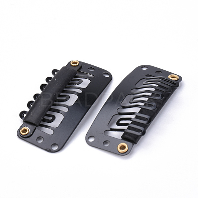 Spray Painted Iron Snap Hair Clips X-OHAR-S195-18-1
