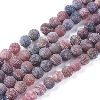 Natural Weathered Agate Beads Strands G-L534-03-10mm-1