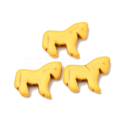 Synthetic Turquoise Dyed Horse Beads G-B015-07-1