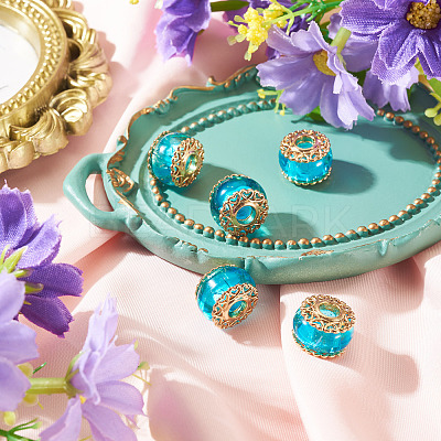 5Pcs Alloy European Beads MPDL-TADJ0001-02E-1