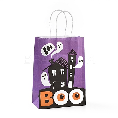 Halloween Theme Kraft Paper Gift Bags CARB-A006-01G-1