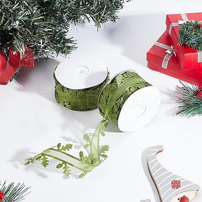 20M Christmas Theme Polyester Ribbon OCOR-WH0074-58B-1
