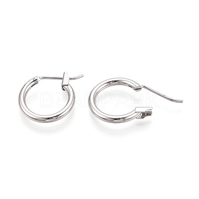 304 Stainless Steel Hoop Earrings EJEW-T048-25A-P-1