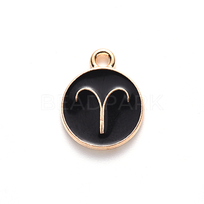 Alloy Enamel Pendants X-ENAM-S124-01A-08A-1