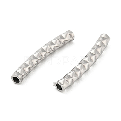Non-Tarnish 304 Stainless Steel Tube Beads STAS-B047-29A-P-1