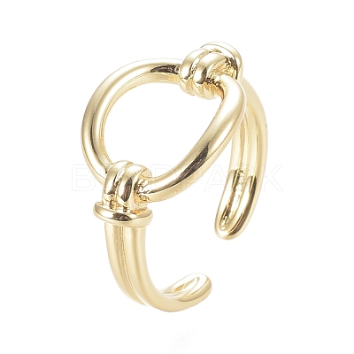 Brass Cuff Rings RJEW-F103-01-G-1