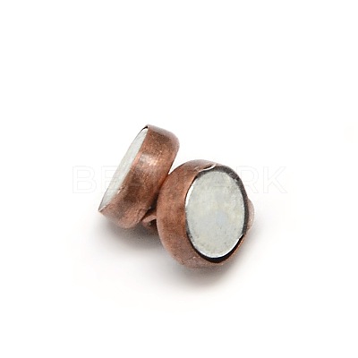 Column Brass Magnetic Clasps with Loops KK-M064-R-NR-1
