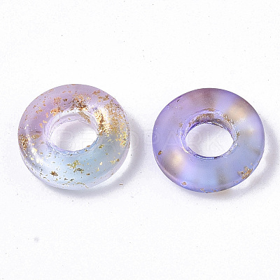 Transparent Spray Painted Glass Beads X-GLAA-N035-04A-1