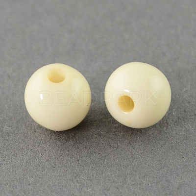 Solid Chunky Acrylic Ball Beads SACR-R812-4mm-01-1