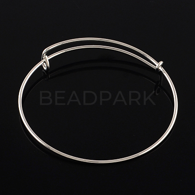 Adjustable Iron Expandable Bangle Making BJEW-R038-P-1