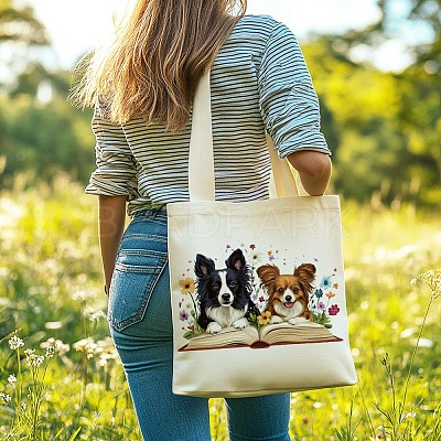 Canvas Women's Tote Bags ABAG-WH0057-007-1