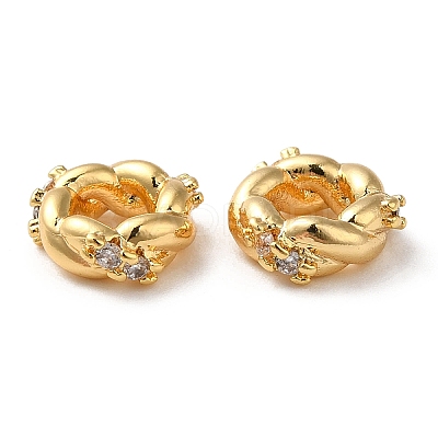 Brass Micro Pave Cubic Zirconia Beads KK-P239-29A-G-1