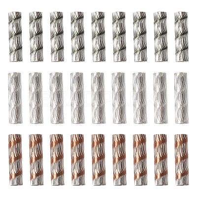 30Pcs 3 Colors Rack Plating Aluminum Beads ALUM-TA0001-04-1
