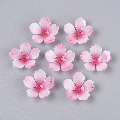 Flower Acrylic Bead Caps X-SACR-T017-51C-1