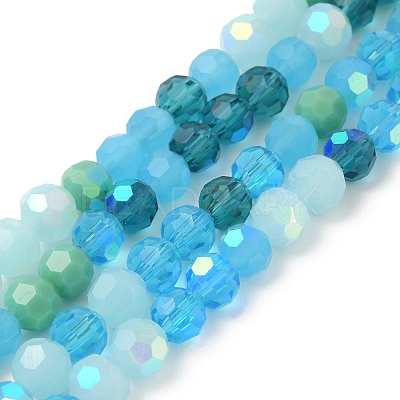 Electroplate Glass Beads Strands EGLA-P048-A01-1