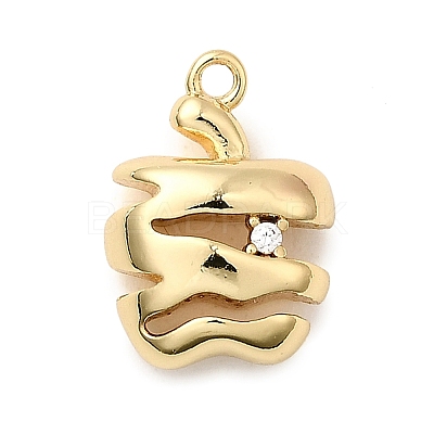 Brass Rhinestone Pendants KK-D003-02G-1