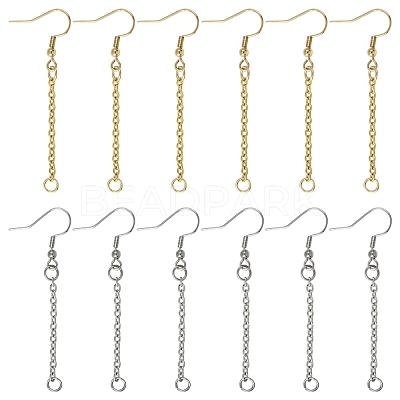 304 Stainless Steel Earring Hook EJEW-YW00016-01-1