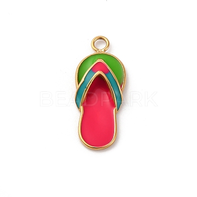 304 Stainless Steel Enamel Pendants STAS-D362-02G-1