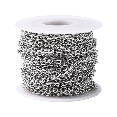 Tarnish Resistant 304 Stainless Steel Cable Chains CHS-R008-12-1