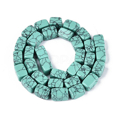 1 Strand Synthetic Turquoise Dyed Beads Strands G-FH0002-59A-1