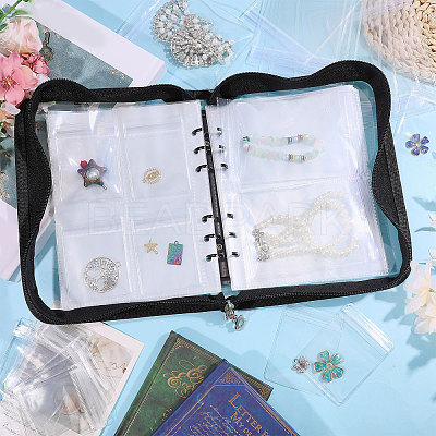 Transparent PVC Jewelry Organizer Storage Zipper Books ABAG-WH0063-114-1