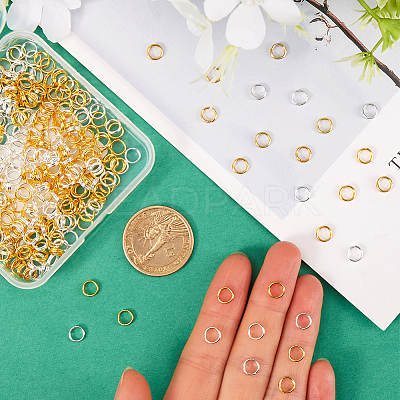 600Pcs 2 Colors Brass Split Rings KK-SP0001-82C-1