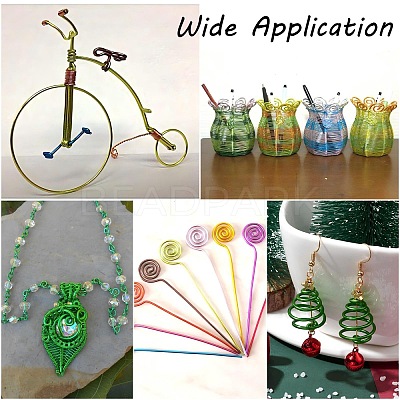 Round Aluminum Craft Wire AW-D009-1mm-10m-25-1