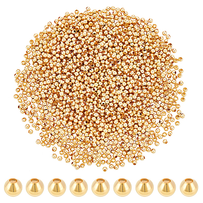 Brass Round Spacer Beads KK-PH0006-40C-1