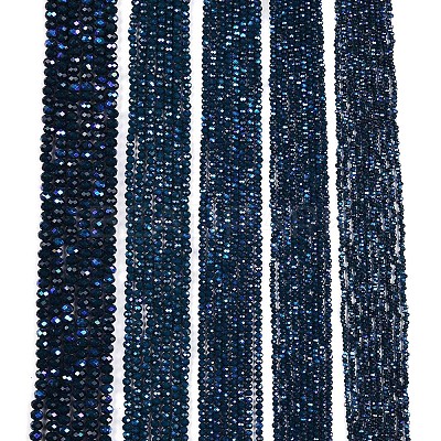 Electroplate Opaque Solid Color Glass Beads Strands EGLA-A044-P3mm-L16-1
