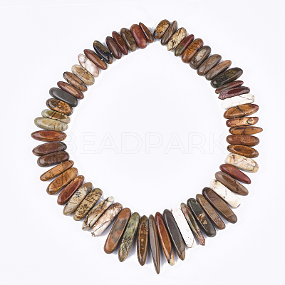 Natural Picasso Stone/Picasso Jasper Beads Strands G-S355-05-1