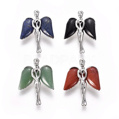 Natural Mixed Stone Pendants G-L520-C-1