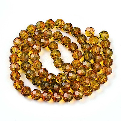 Baking Paint Transparent Glass Beads Strands DGLA-A035-T10mm-A05-1
